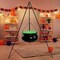 Outdoor Halloween Decorations,13 inch Large Witches Cauldron Halloween Decor on Tripod,Black Plastic Witch Cauldron with Timer Lights for Porch Yard Lawn Outside